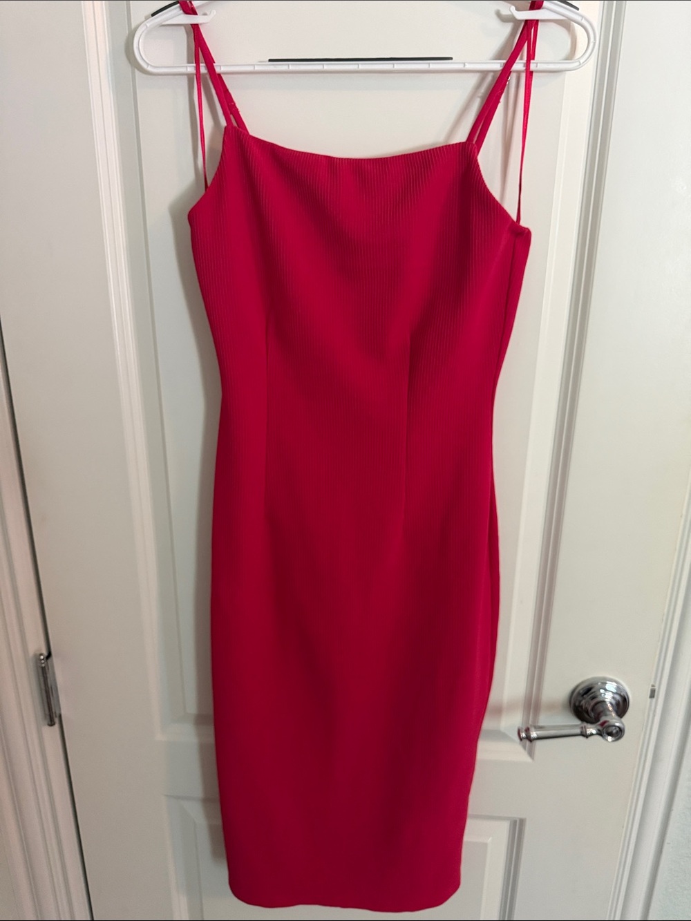 Open Edit Magenta Spaghetti-Strap Midi Dress size small
